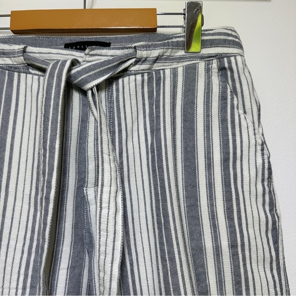SANCTUARY | Blue White Striped Belted Waist Straight Leg Crop Pants - Picture 3 of 9